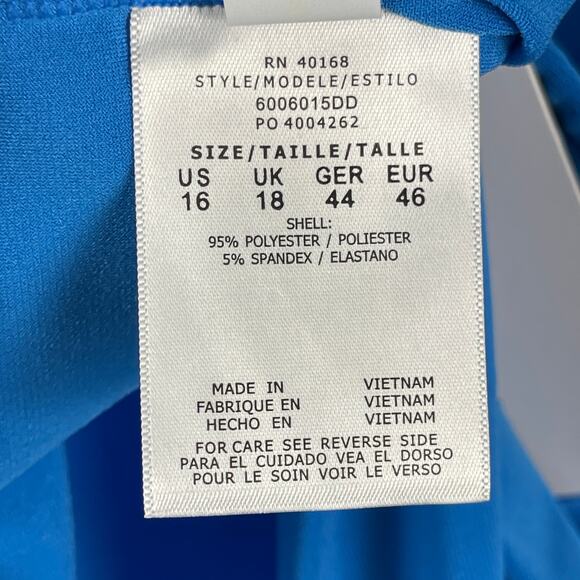 Magicsuit AZURE Blue Sophie Underwire Halter Top Tie Tankini Top Plus Size US 16 - Picture 8 of 12